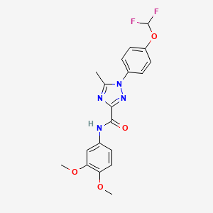 1-[4-(difluoromethoxy)phenyl]-N-(3,4-dimethoxyphenyl)-5-methyl-1H-1,2,4-triazole-3-carboxamide