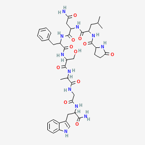 molecular formula C43H57N11O11 B1336617 Adipokinetic hormone II(Locusta migratoria) (9CI) 