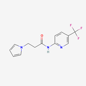 molecular formula C13H12F3N3O B13366170 3-(1H-pyrrol-1-yl)-N-[5-(trifluoromethyl)pyridin-2-yl]propanamide 