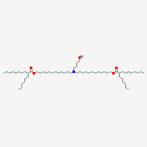 molecular formula C60H119NO5 B13366175 ((4-Hydroxybutyl)azanediyl)bis(dodecane-12,1-diyl) bis(2-hexyldecanoate) 