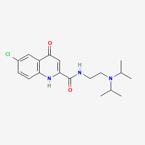 6-chloro-N-[2-(diisopropylamino)ethyl]-4-hydroxy-2-quinolinecarboxamide