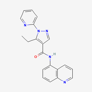 5-ethyl-1-(2-pyridinyl)-N-(5-quinolinyl)-1H-pyrazole-4-carboxamide