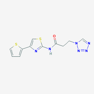 3-(1H-tetraazol-1-yl)-N-[4-(2-thienyl)-1,3-thiazol-2-yl]propanamide