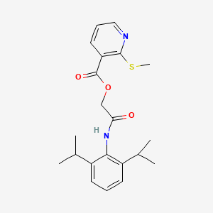 2-((2,6-Diisopropylphenyl)amino)-2-oxoethyl 2-(methylthio)nicotinate