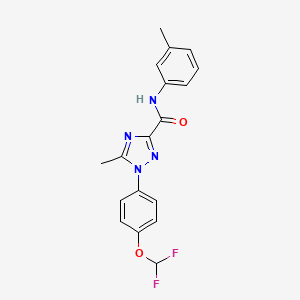 1-[4-(difluoromethoxy)phenyl]-5-methyl-N-(3-methylphenyl)-1H-1,2,4-triazole-3-carboxamide