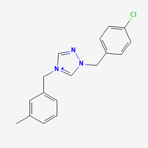 1-(4-chlorobenzyl)-4-(3-methylbenzyl)-1H-1,2,4-triazol-4-ium