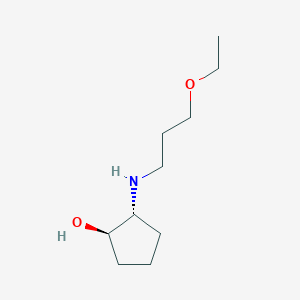 molecular formula C10H21NO2 B13366248 (1R,2R)-2-((3-Ethoxypropyl)amino)cyclopentan-1-ol 