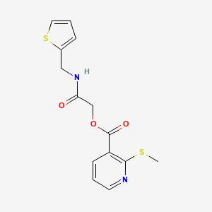 2-Oxo-2-((thiophen-2-ylmethyl)amino)ethyl 2-(methylthio)nicotinate