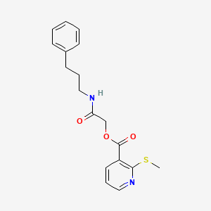 molecular formula C18H20N2O3S B13366309 [2-Oxo-2-(3-phenylpropylamino)ethyl] 2-methylsulfanylpyridine-3-carboxylate CAS No. 728905-91-7