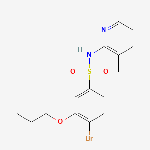 molecular formula C15H17BrN2O3S B13366325 4-bromo-N-(3-methyl-2-pyridinyl)-3-propoxybenzenesulfonamide 