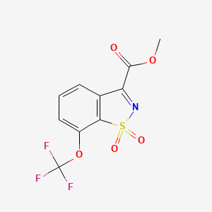 Methyl 7-(trifluoromethoxy)benzo[d]isothiazole-3-carboxylate 1,1-dioxide