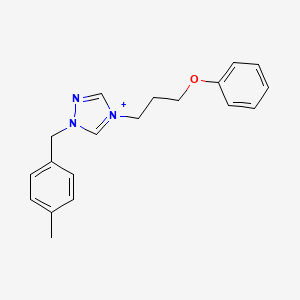 molecular formula C19H22N3O+ B13366328 1-(4-methylbenzyl)-4-(3-phenoxypropyl)-1H-1,2,4-triazol-4-ium 