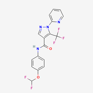 N-[4-(difluoromethoxy)phenyl]-1-(2-pyridinyl)-5-(trifluoromethyl)-1H-pyrazole-4-carboxamide