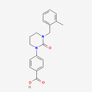 molecular formula C19H20N2O3 B13366353 4-(3-(2-methylbenzyl)-2-oxotetrahydro-1(2H)-pyrimidinyl)benzoic acid 