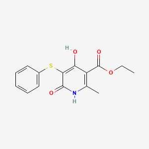 Ethyl 4-hydroxy-2-methyl-6-oxo-5-(phenylsulfanyl)-1,6-dihydro-3-pyridinecarboxylate