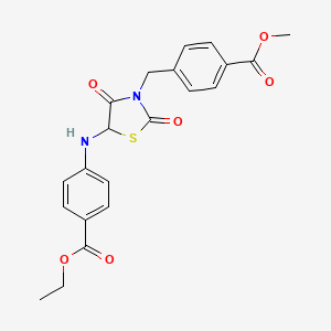 Methyl 4-[(5-{[4-(ethoxycarbonyl)phenyl]amino}-2,4-dioxo-1,3-thiazolidin-3-yl)methyl]benzoate