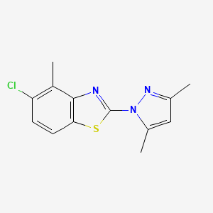 5-chloro-2-(3,5-dimethyl-1H-pyrazol-1-yl)-4-methyl-1,3-benzothiazole