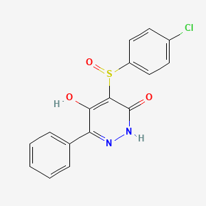 4-[(4-chlorophenyl)sulfinyl]-5-hydroxy-6-phenyl-3(2H)-pyridazinone