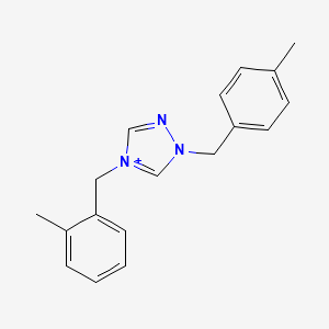 4-(2-methylbenzyl)-1-(4-methylbenzyl)-1H-1,2,4-triazol-4-ium