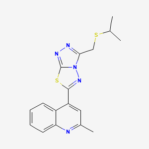 4-{3-[(Isopropylsulfanyl)methyl][1,2,4]triazolo[3,4-b][1,3,4]thiadiazol-6-yl}-2-methylquinoline