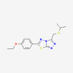 6-(4-Ethoxyphenyl)-3-[(isopropylsulfanyl)methyl][1,2,4]triazolo[3,4-b][1,3,4]thiadiazole