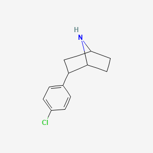 molecular formula C12H14ClN B13366463 2-(4-Chlorophenyl)-7-azabicyclo[2.2.1]heptane 