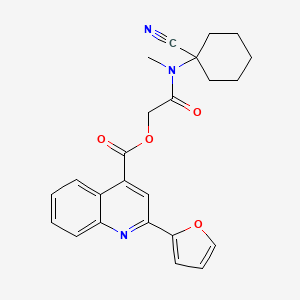 [(1-Cyanocyclohexyl)(methyl)carbamoyl]methyl 2-(furan-2-yl)quinoline-4-carboxylate