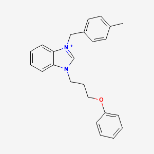 3-(4-methylbenzyl)-1-(3-phenoxypropyl)-3H-benzimidazol-1-ium