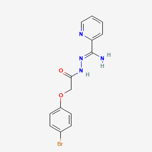 2-(4-bromophenoxy)-N'-[imino(2-pyridinyl)methyl]acetohydrazide