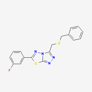 3-[(Benzylsulfanyl)methyl]-6-(3-fluorophenyl)[1,2,4]triazolo[3,4-b][1,3,4]thiadiazole