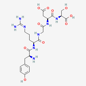 molecular formula C24H36N8O10 B1336654 H-酪氨酸-精氨酸-甘氨酸-天冬氨酸-丝氨酸-OH CAS No. 134282-68-1