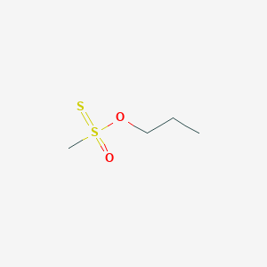 molecular formula C4H10O2S2 B13366552 O-Propyl methanesulfonothioate 