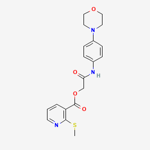 [2-(4-Morpholin-4-ylanilino)-2-oxoethyl] 2-methylsulfanylpyridine-3-carboxylate