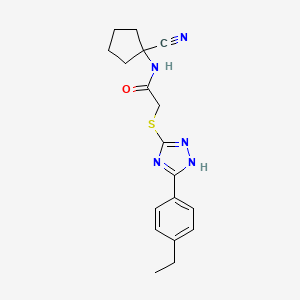 N-(1-Cyanocyclopentyl)-2-((5-(4-ethylphenyl)-4H-1,2,4-triazol-3-yl)thio)acetamide