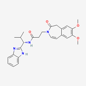 N-[(1S)-1-(1H-benzimidazol-2-yl)-2-methylpropyl]-3-(7,8-dimethoxy-2-oxo-1,2-dihydro-3H-3-benzazepin-3-yl)propanamide