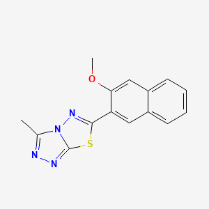 molecular formula C15H12N4OS B13366601 6-(3-Methoxy-2-naphthyl)-3-methyl[1,2,4]triazolo[3,4-b][1,3,4]thiadiazole 