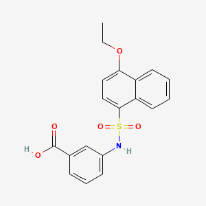 3-{[(4-Ethoxy-1-naphthyl)sulfonyl]amino}benzoic acid