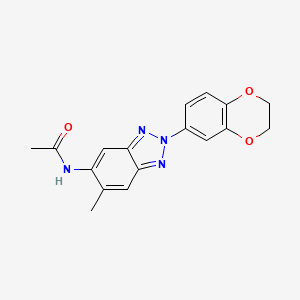 N-[2-(2,3-dihydro-1,4-benzodioxin-6-yl)-6-methyl-2H-benzotriazol-5-yl]acetamide