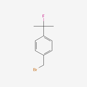 molecular formula C10H12BrF B13366613 1-(Bromomethyl)-4-(2-fluoropropan-2-yl)benzene 