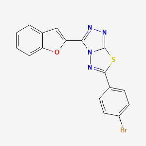 3-(1-Benzofuran-2-yl)-6-(4-bromophenyl)[1,2,4]triazolo[3,4-b][1,3,4]thiadiazole