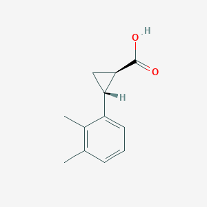 molecular formula C12H14O2 B13366627 trans-2-(2,3-Dimethylphenyl)cyclopropanecarboxylic Acid 