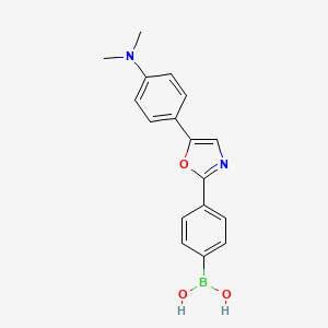 molecular formula C17H17BN2O3 B1336663 (4-(5-(4-(Dimethylamino)phenyl)oxazol-2-yl)phenyl)boronic acid CAS No. 380499-66-1