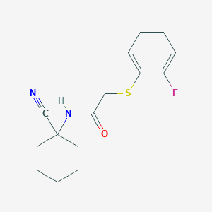 N-(1-Cyanocyclohexyl)-2-((2-fluorophenyl)thio)acetamide