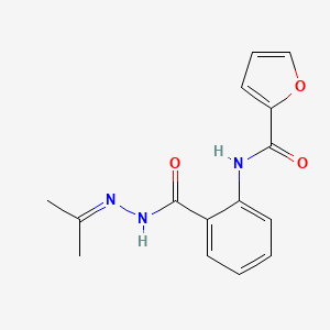 molecular formula C15H15N3O3 B13366664 N-(2-{[2-(1-methylethylidene)hydrazino]carbonyl}phenyl)-2-furamide 