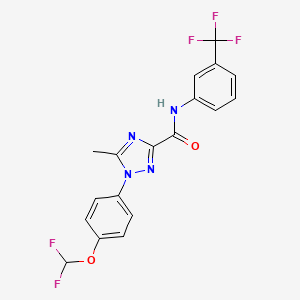 1-[4-(difluoromethoxy)phenyl]-5-methyl-N-[3-(trifluoromethyl)phenyl]-1H-1,2,4-triazole-3-carboxamide