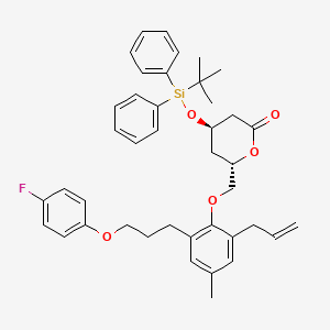 (4R,6S)-6-((2-Allyl-6-(3-(4-fluorophenoxy)propyl)-4-methylphenoxy)methyl)-4-((tert-butyldiphenylsilyl)oxy)tetrahydro-2H-pyran-2-one