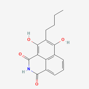 molecular formula C16H15NO4 B13366721 5-butyl-3,6-dihydroxy-1H-benzo[de]isoquinoline-1,4(2H)-dione 