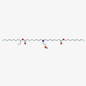 molecular formula C38H75NO5 B13366749 Nonyl 8-((2-hydroxyethyl)(8-oxo-8-(undecan-3-yloxy)octyl)amino)octanoate 