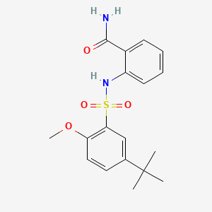 2-{[(5-Tert-butyl-2-methoxyphenyl)sulfonyl]amino}benzamide