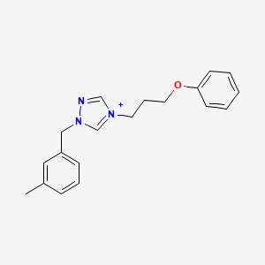 molecular formula C19H22N3O+ B13366784 1-(3-methylbenzyl)-4-(3-phenoxypropyl)-1H-1,2,4-triazol-4-ium 